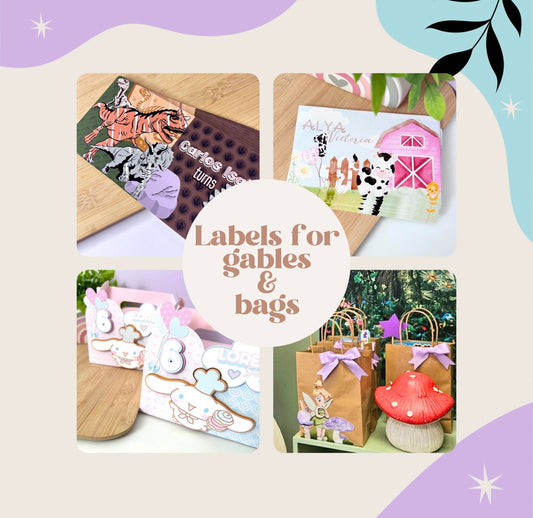 Labels (Cut-outs) for Gable Boxes & Bags