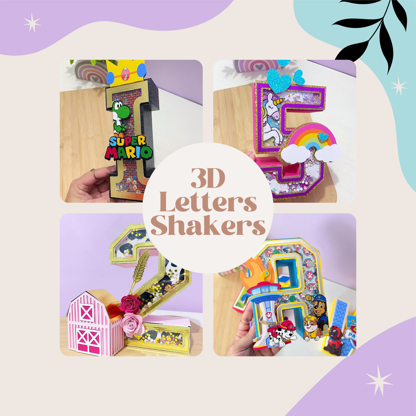 3D Letters Shakers